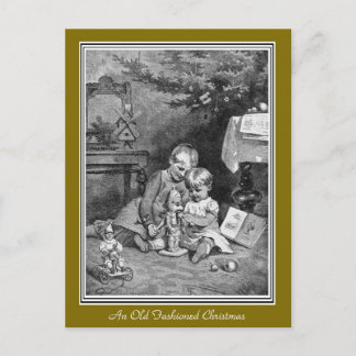 Festividades Um antigo cartão postal de Natal movido