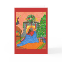 Um cartão de Natal acolhedor com gato