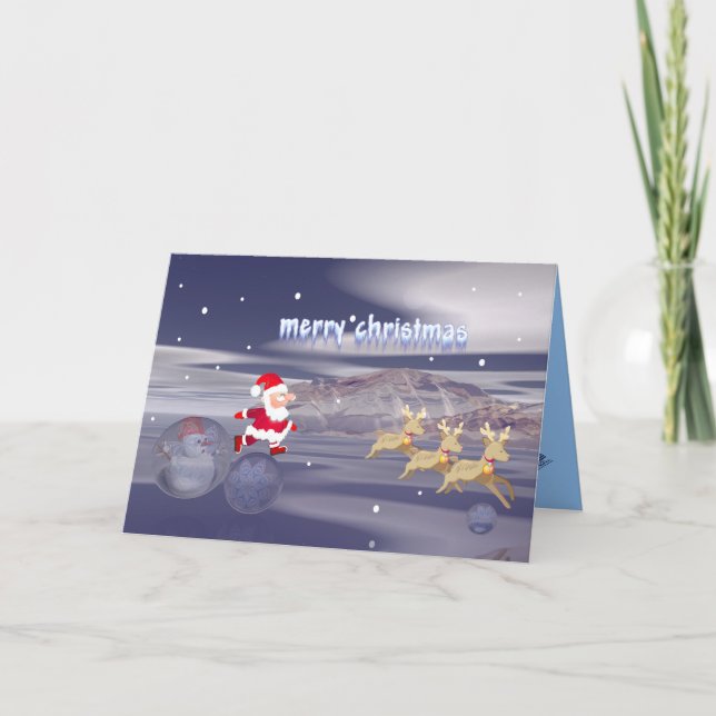 Festividades Um cartão de Natal bonito e diferente (Frente)