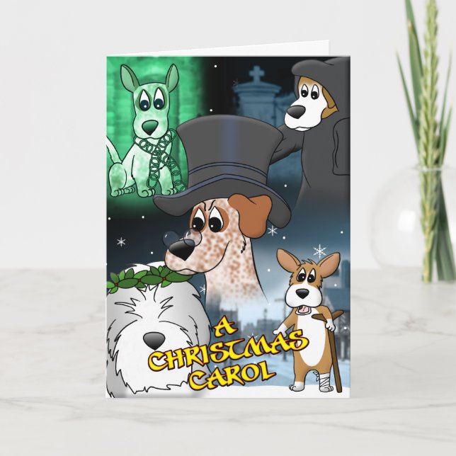 Festividades Um Cartão de Natal de Cachorro de Natal (Frente)