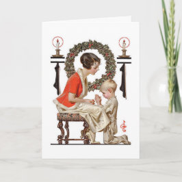Festividades Um cartão de Natal do vintage J.C.Leyendecker