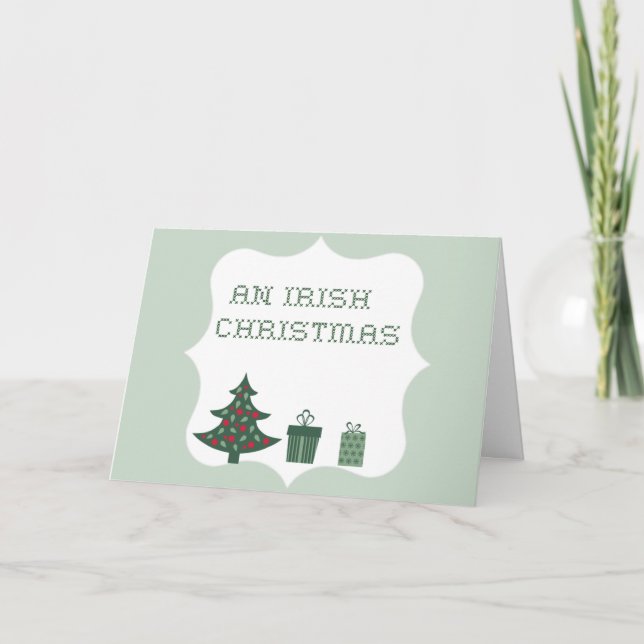 Festividades Um Cartão de Natal Irlandês (Frente)