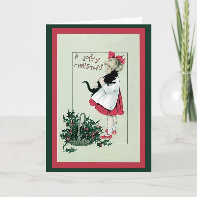 Festividades Um Cartão de Natal Jolly (Frente)