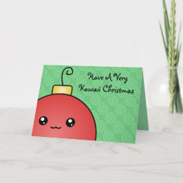 Festividades Um Cartão de Natal Muito Kawaii