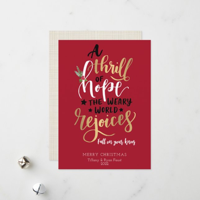 Festividades Um Cartão De Natal Plano De Esperança (Frente/Verso In Situ)