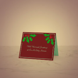 Festividades Um Cartão de Saudação de Natal Holly Day