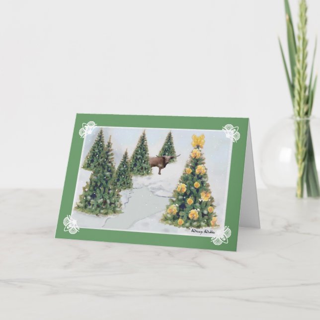 Festividades Um cartão do Natal do inverno de Texas (Frente)