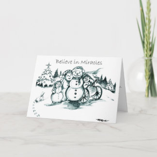 Festividades Um cartão muito especial da família do boneco de