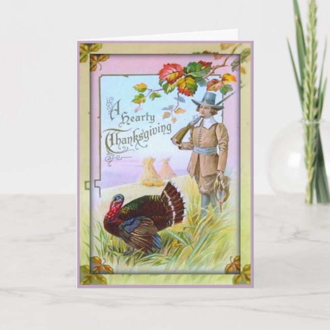 Festividades Um Dia de Ação de Graças - Cartão de Ação de Graça (Frente)