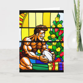 Festividades Um Natal de Rugby - Cartão Saudável de Rugby