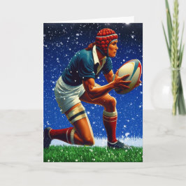 Festividades Um Natal de Rugby - Cartão Saudável de Rugby