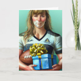 Festividades Um Natal de Rugby - Cartão Saudável de Rugby