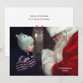 Festividades Uma foto - Cartão de Natal Mínimo 2 Lado