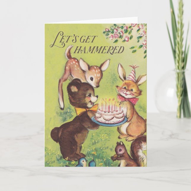 Festividades Vamos é martelado - cartão de aniversário divertid (Frente)