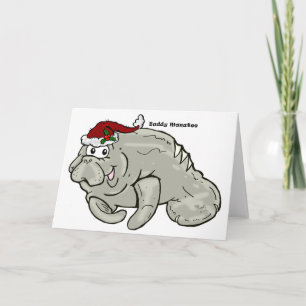 Festividades Vazio de Cartão de Natal Buddy Manatee