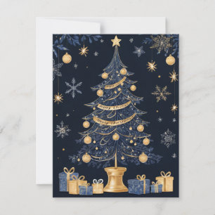 Festividades Vela de Árvore Natal Elegante e Cartão de Presente