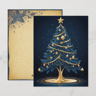Festividades Vela de Árvore Natal Elegante e Cartão de Presente