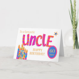 Festividades Velas de Aniversário e Cartão de Estrelas do Tio d