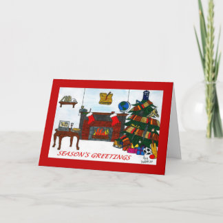 Festividades Vermelho do cartão do Xmas de TSSB