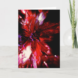 Festividades vermelho único no cartão de Natal preto