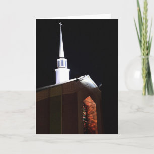 Festividades Vidro manchado no cartão de saudação noturno