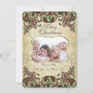 Festividades Vinho de Foto da Família e Cartão de Natal de Pavã