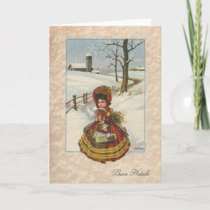 Festividades Vintage - Cartão de Natal italiano Buon Natale