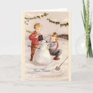 Festividades Vintage - Cartão de Natal italiano Buon Natale