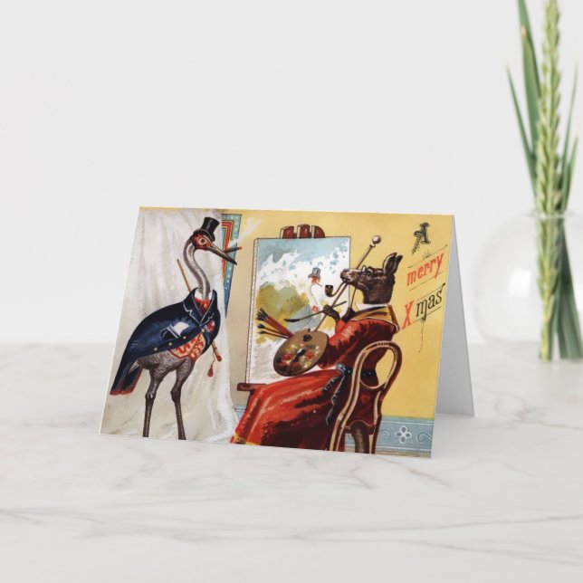 Festividades Vintage - Cartão de Natal Odd Vitoriano (Frente)