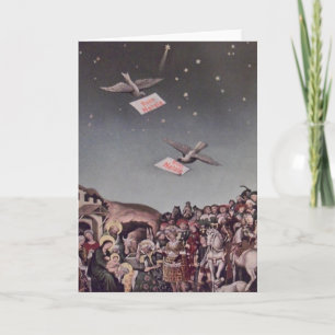 Festividades Vintage Cartão de Natal Religioso Italiano