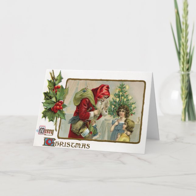 Festividades Vintage - Cartão de Natal Vitoriano (Frente)