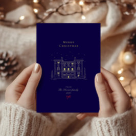 Festividades Vintage Chic Feliz Cartão de Férias de Natal