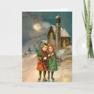 Festividades Vintage - Feliz Cartão de Natal