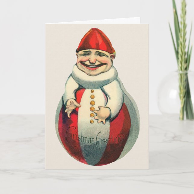 Festividades Vintage Odd Cartão de Natal Vitoriano (Frente)