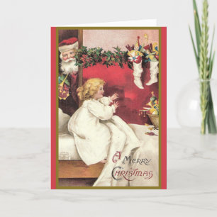 Festividades Vintage Papais noeis Cartão de Natal surpresa