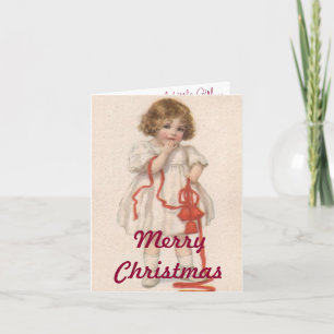 Festividades Vintage Paper Dols Feliz Cartão de Natal