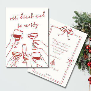 Festividades Vintage Red - Cartão de Natal