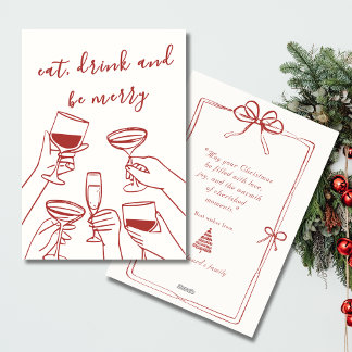 Festividades Vintage Red - Cartão de Natal