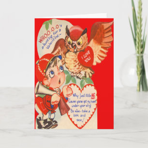 Festividades Vintage Retro Hunter & Cartão de Namorados de Cor