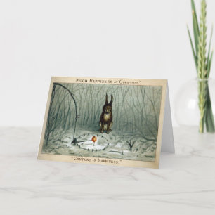 Festividades Vintage Victorian - Cartão de Natal De Codd Bunny