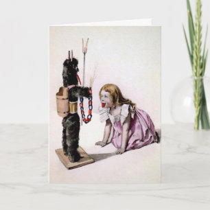 Festividades Vintage Victorian Krampus Cartão de Natal