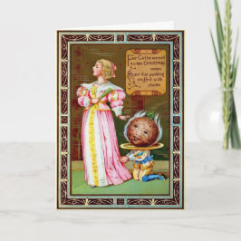 Festividades Vintage Victorian Odd Plum Pudim Cartão de Natal