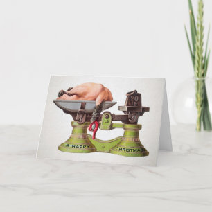 Festividades Vintage Victorian Turquia Cartão de Natal