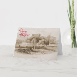 Festividades Vista histórica do cartão de Natal do Castelo Tamw