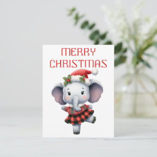 Festividades Vitelo Elefante Dançante - Cartão de Natal