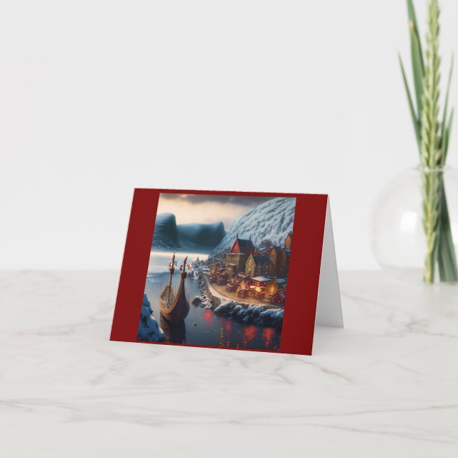 Festividades Vivendo cartão da vila de Natal (Frente)