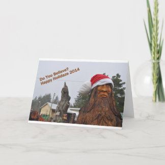 Festividades "Você acredita" o cartão do feriado de Bigfoot do