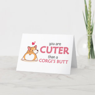Festividades Você é mais fofo que um cartão de Bumbum de Corgi