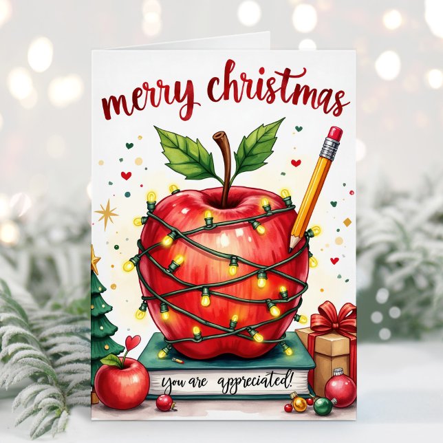 Festividades Você é um Professor Apreciado Cartão de Natal (Criador carregado)