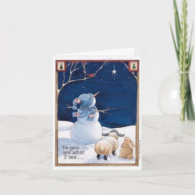 Festividades Você vê o que eu ver - cartão de Natal (Frente)